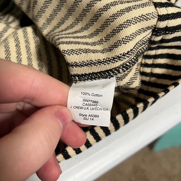 Madewell Front Tie Mini Fitted Pencil Skirt Striped NWT Women’s Size 2 - Picture 6 of 6